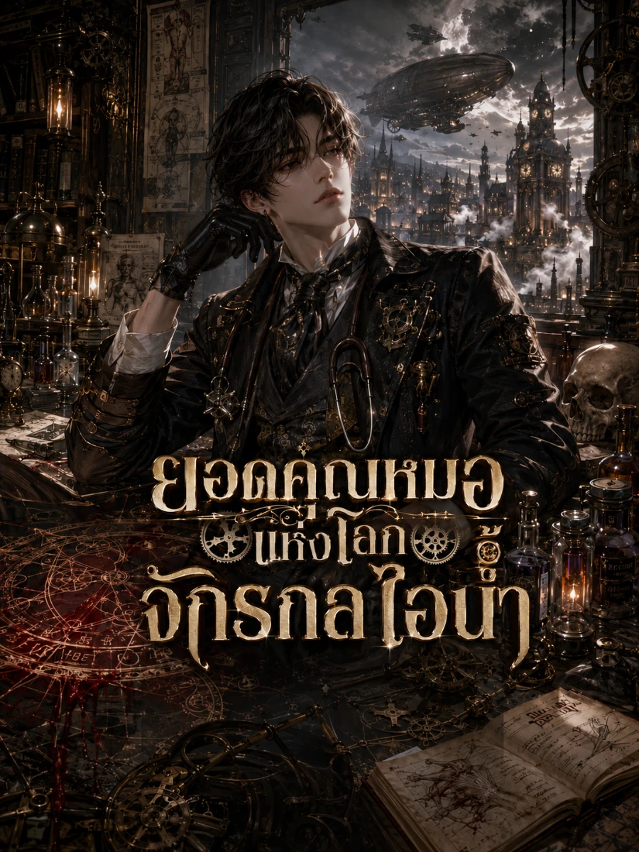 ปกนิยาย ยอดคุณหมอแห่งโลกจักรกลไอน้ำ